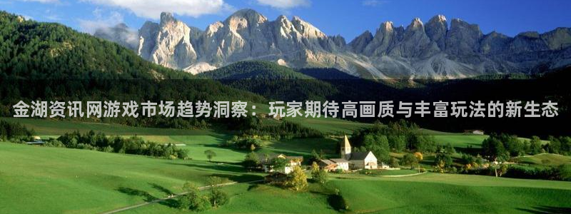 奇亿娱乐app：金湖资讯网游戏市场趋势洞察：玩家期待高画质与