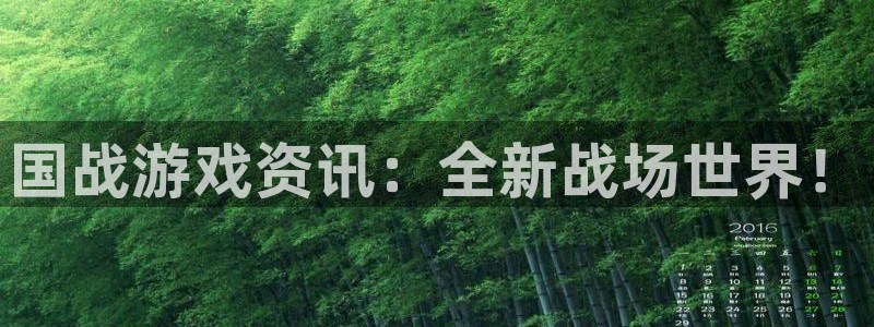 奇亿娱乐平台注册开户：国战游戏资讯：全新战场世界！